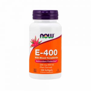 NOW VITAMINA E-400 MIX TOCOFEROLES (100 Cápsulas Blandas)