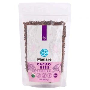Cacao Nibs Organicos 200 gr Manare Frontal