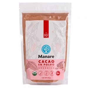 Cacao en Polvo Orgánico 200gr Manare Frontal