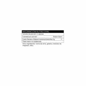 Cardo Mariano (Milk Thistle - Silimarina) 500 mg Contenido