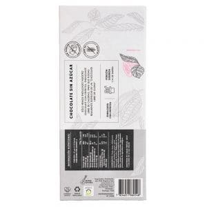 Chocolate sin azúcar orgánico 79% cacao Manare Posterior