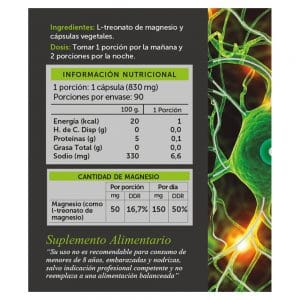 Cogni Plus (Magnesio L-Treonato) Contenido