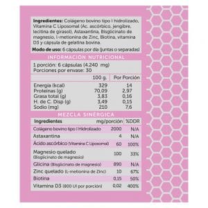 Colágeno Derma Plus Contenido