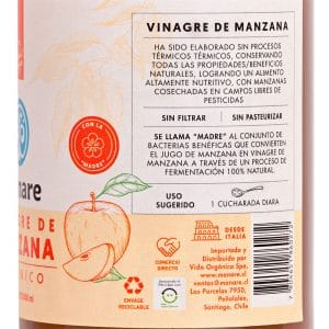 Vinagre de manzana orgánico 500 ml Posterior