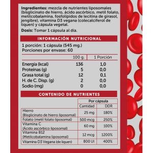 Iron Plus Liposomal Contenido