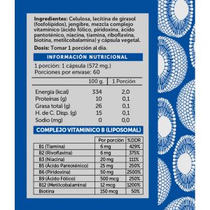 Vitamina B-Coplex Plus Liposomal Contenido