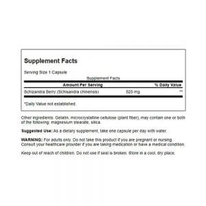 Schizandra Berries 525mg Capsulas Contenido