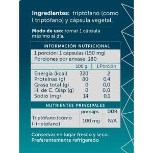 L-Triptofano 100mg Contenido