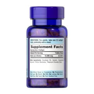 Biotina 10000mcg 100 capsulas blandas Contenido