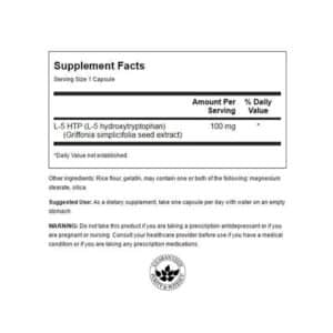 5-HTP 200 mg 60 capsulas Contenido