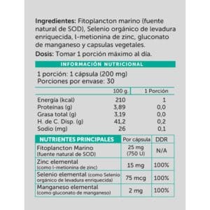 SOD 750 Plus Contenido