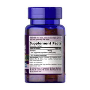 Resveratrol 100mg 60 Capsulas blandas Contenido