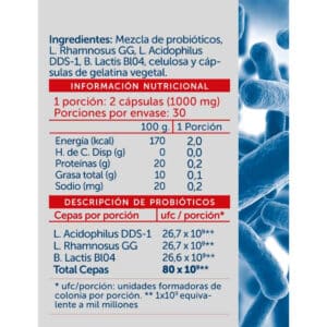 Probiotic Plus 80B Contenido
