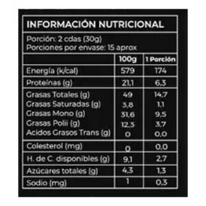 Mantequilla (Pasta) de almendras tostadas 450 gr Contenido