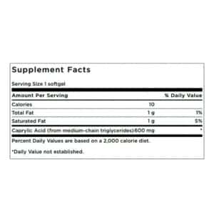 Acico Caprilico 600mg Contenido