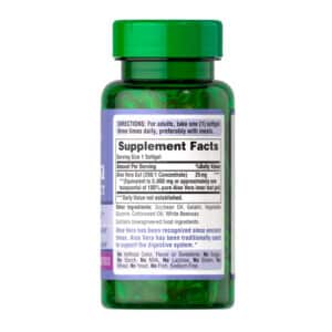 Extracto de Aloe Vera 5000 mg 200 Cápsulas Blandas Contenido