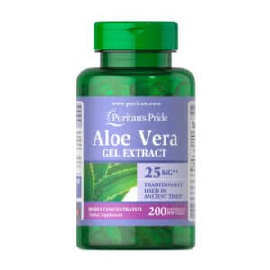 Extracto de Aloe Vera 5000 mg 200 Cápsulas Blandas Frontal