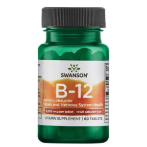 Vitamina B12 Metilcobalamina 5.000 mcg 60 tabletas Frontal