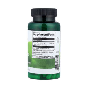 Raíz de Gingseng Rojo Coreano 400mg 90 capsulas Contenido